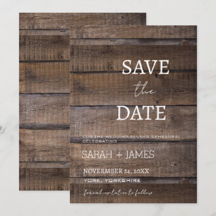 Country Rustic Dinner Rehearsal Wedding Script  Save The Date