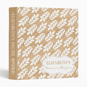 Country Rustic Floral Pattern Customizable Binder