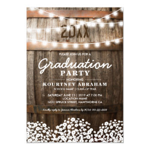 Country Rustic Graduation Party | Class of 2018 Invitation