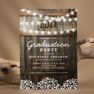 Country Rustic Graduation Party Class of 2025 Invitation