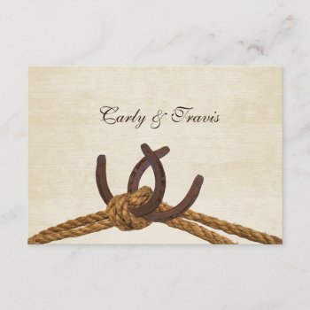 Country Rustic Horseshoes Rsvp by happygotimes at Zazzle