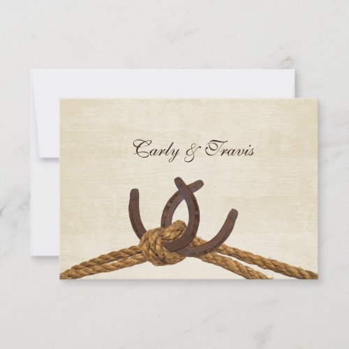 Country Rustic Horseshoes RSVP
