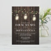 Country Rustic Lights Bridal Shower Invitations (Standing Front)