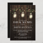 Country Rustic Lights Bridal Shower Invitations (Front/Back)