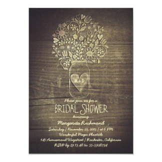 Rustic Bridal Shower Invitations Photo Al Velucy Country Rustic Mason Jar Bridal Shower Personalized Invitations