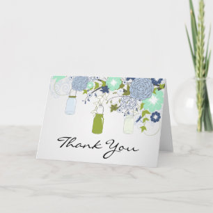 Country Rustic Mason Jar Thank You Card