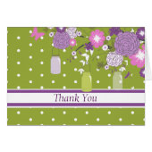 Country Rustic Mason Jar Thank You Card (Front Horizontal)