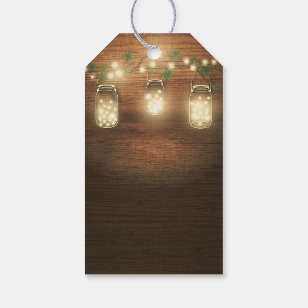 Country Rustic Mason Jar Wedding Thank You Tags