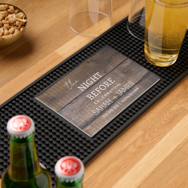 Country Rustic Oak the Night Before Wedding  Bar Mat (Insitu (Bar 2))