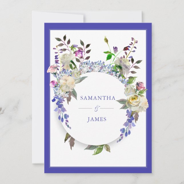 Country Rustic Peony Wedding Invitation (Front)