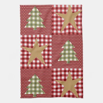 Country Rustic Primitive Christmas Kitchen Towel by Eclectic_Ramblings at Zazzle