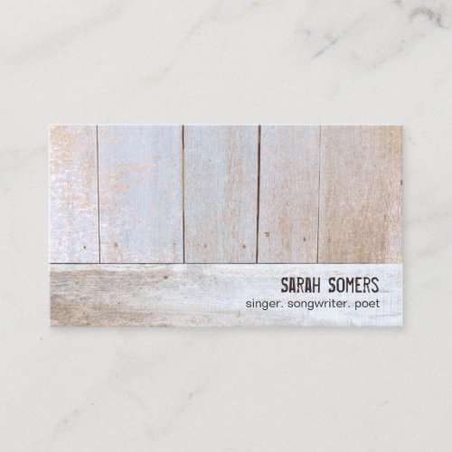 Country Rustic Reclaimed Wood Business Card