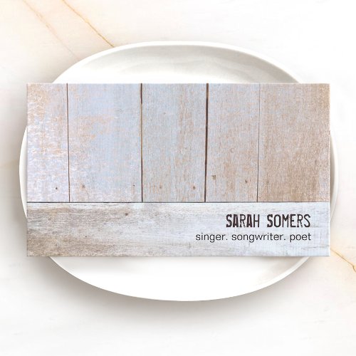 Country Rustic Reclaimed Wood Business Card