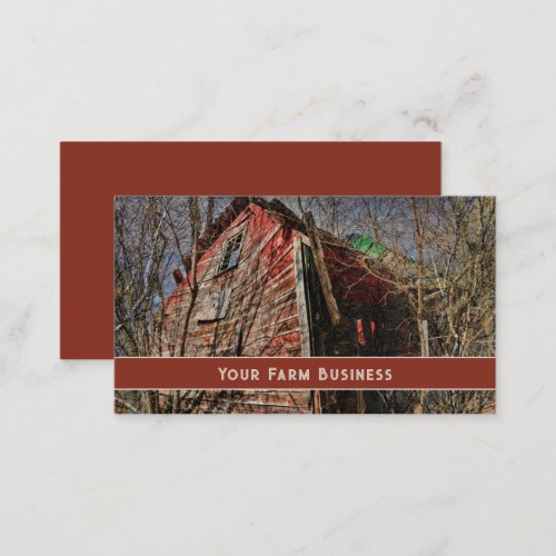 Country Rustic Red Barn Vintage Farmhouse Business Card