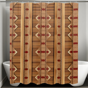Country Rustic Shower Curtains Vertical Style