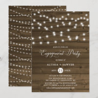 Country Rustic String Lights Engagement Party