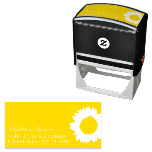 Country Rustic Sunflower Self-inking Stamp