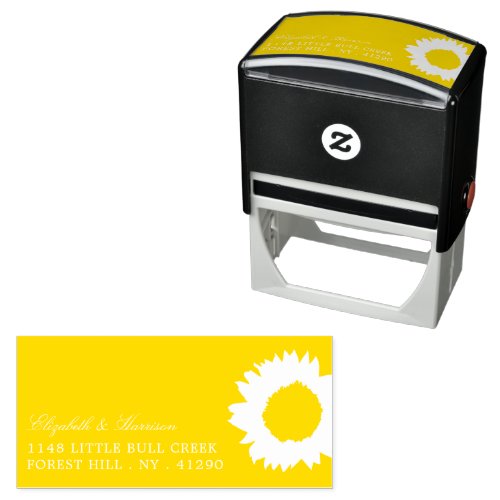 Country Rustic Sunflower Self_inking Stamp