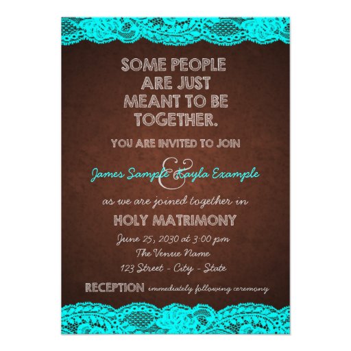 Rustic Brown Wedding Invitations 8