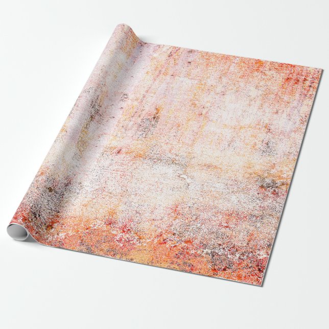 Country Rustic Vintage Distressed White Texture Wrapping Paper (Unrolled)
