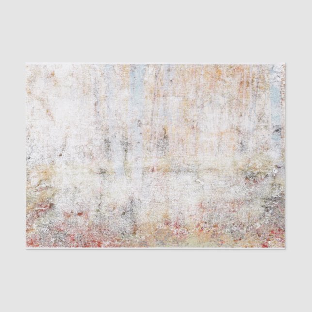 Country Rustic Vintage White Beige Texture Tissue Paper (Front)