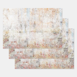 Country Rustic Vintage White Beige Texture Wrapping Paper Sheets