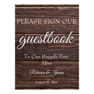 Country Rustic Wedding Guestbook Sign