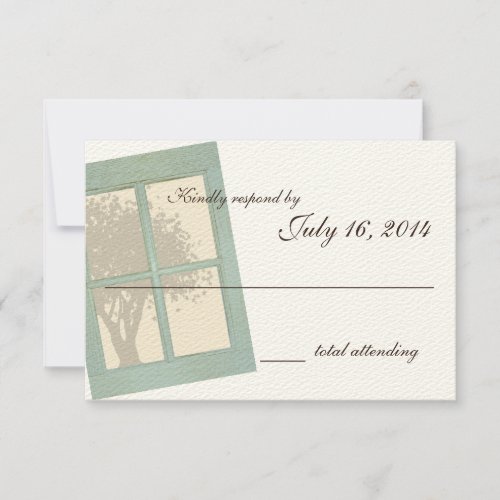 Country Rustic Window Pane Wedding Invite