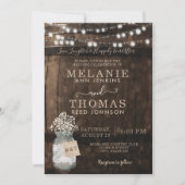 Country Rustic Wood Barrel Wedding Invitations (Front)