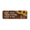 Country Rustic Wood Burlap Wedding Return Address