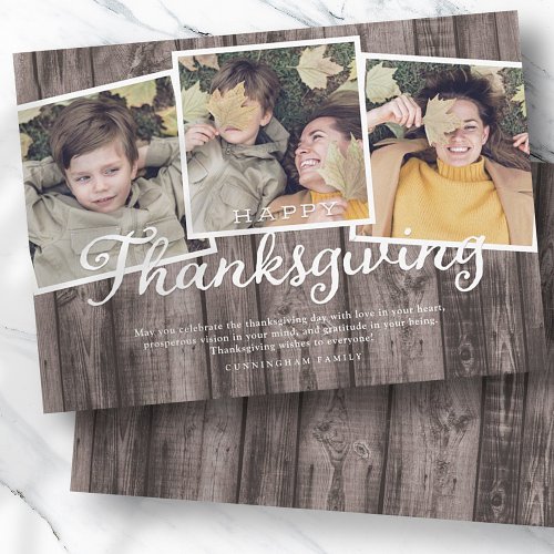 Country Rustic Wood Family Photos Thanksgiving