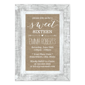 Country Sweet 16 Invitations 8