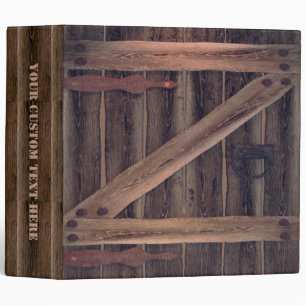 Country Rustic Wood Gate 3 Ring Binder