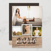 Country Rustic Wood Graduation 2015 Invitation (Front/Back)