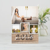 Country Rustic Wood Graduation 2015 Invitation (Standing Front)