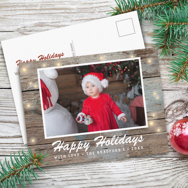 Country Rustic Wood Lights Photo Postcard (Country Rustic Wood Lights Photo Postcard)