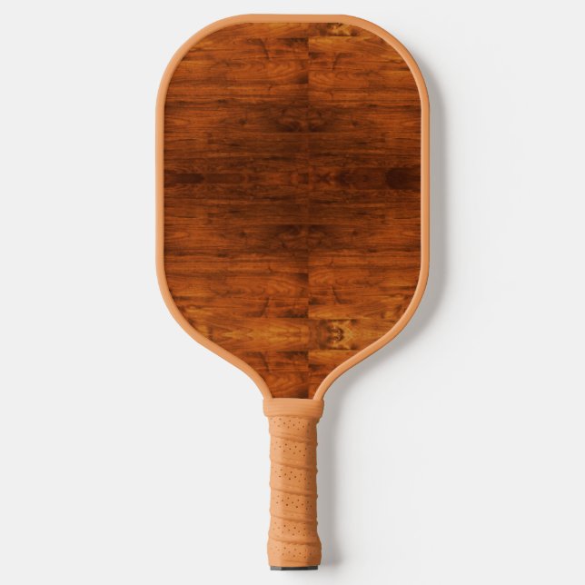 Country rustic wooden textured pickleball paddle (Front)