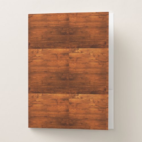 Country rustic wooden textured pocket folder