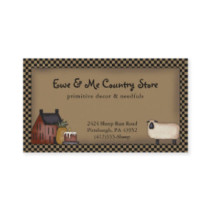 Country Saltbox & Sheep Business Card Template