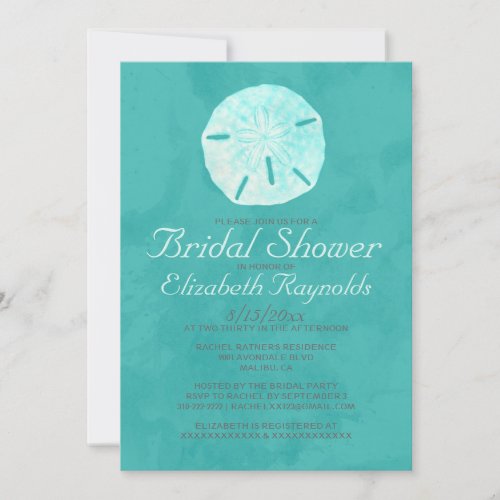 Country Sand Dollar Bridal Shower Invitations