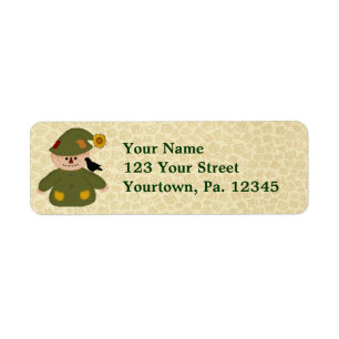 Country Scarecrow Address Label