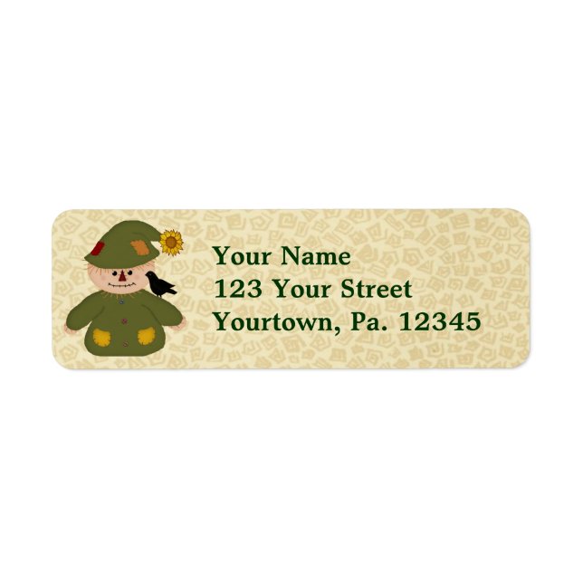 Country Scarecrow Address Label (Front)