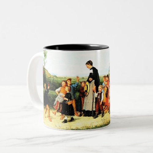 Country School Teacher Painting Fine Art  Two_Tone Coffee Mug