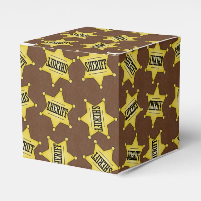 Country sheriffs badge favor box (Front Side)