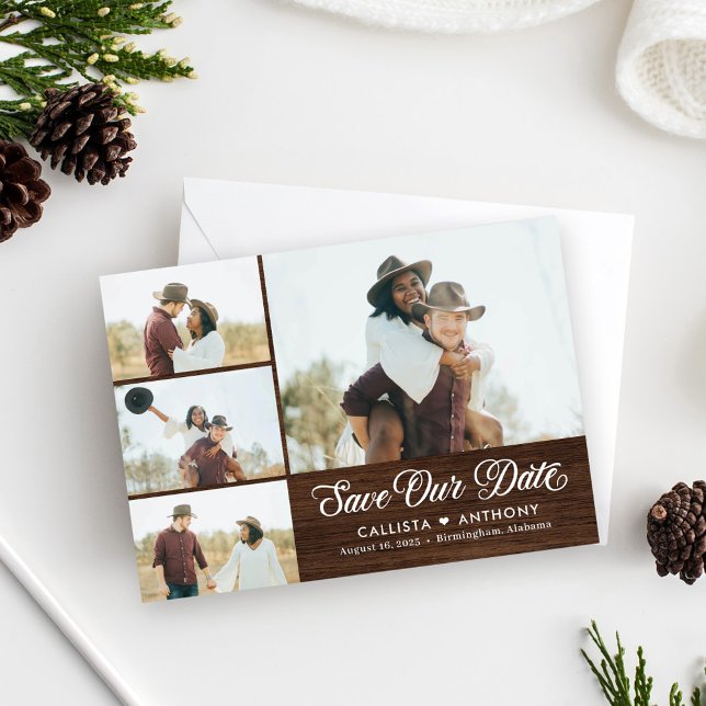 Country Side Rustic Wedding Save The Date Card (Creator Uploaded)