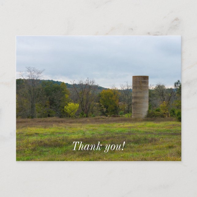 Country Silo Landscape Postcard (Front)