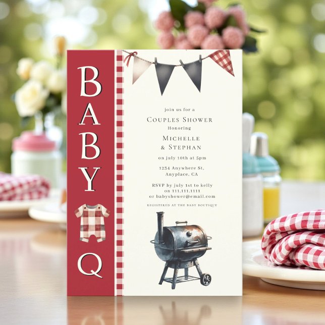 country simple baby q Baby Shower Invite (Creator Uploaded)