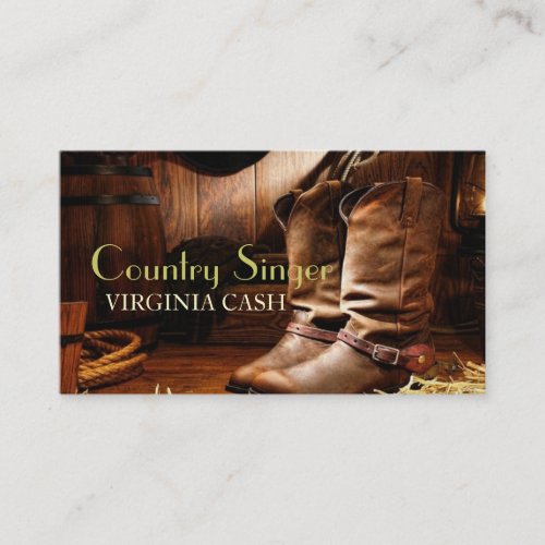 Country Singer Vocalist Solo Performance Business Card