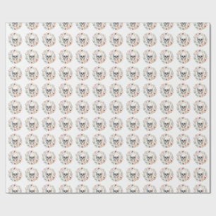 Country Skull Wreath Wrapping Paper