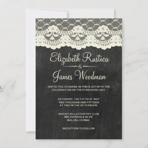 Country Slate Wedding Invitations
